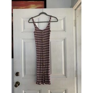 cotton‎ on dress womens Xs striped stretchy Pink Blue White Buttons
